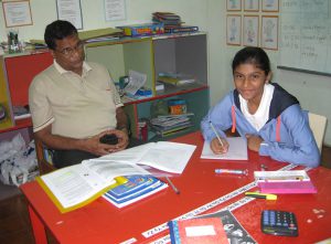 International school tutor using home schooling course from WES Home School.